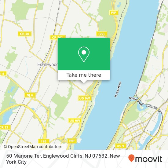 Mapa de 50 Marjorie Ter, Englewood Cliffs, NJ 07632