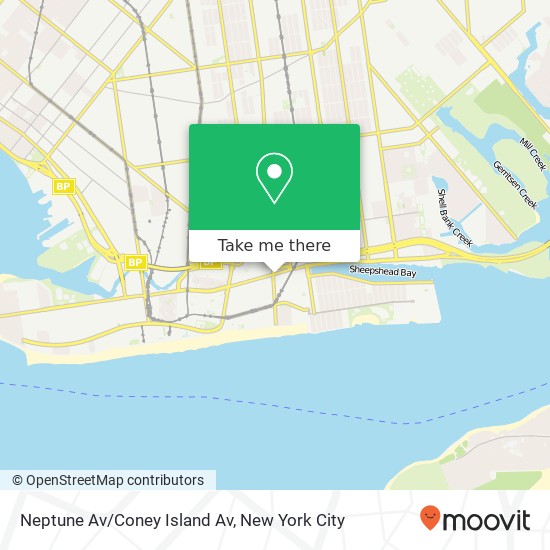 Mapa de Neptune Av/Coney Island Av