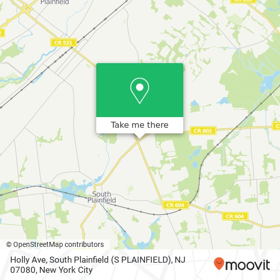 Mapa de Holly Ave, South Plainfield (S PLAINFIELD), NJ 07080