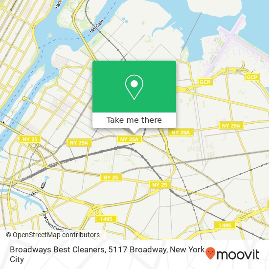 Broadways Best Cleaners, 5117 Broadway map