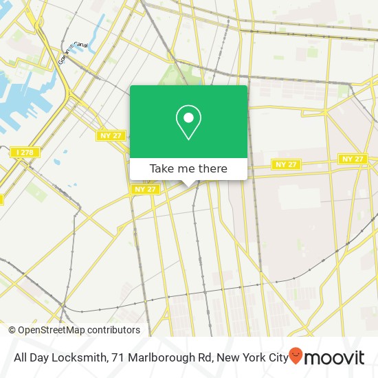 Mapa de All Day Locksmith, 71 Marlborough Rd