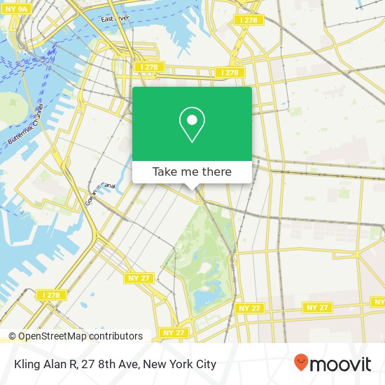 Kling Alan R, 27 8th Ave map