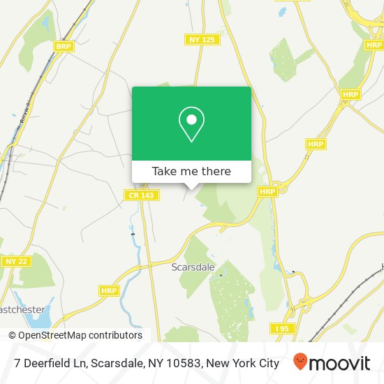 Mapa de 7 Deerfield Ln, Scarsdale, NY 10583