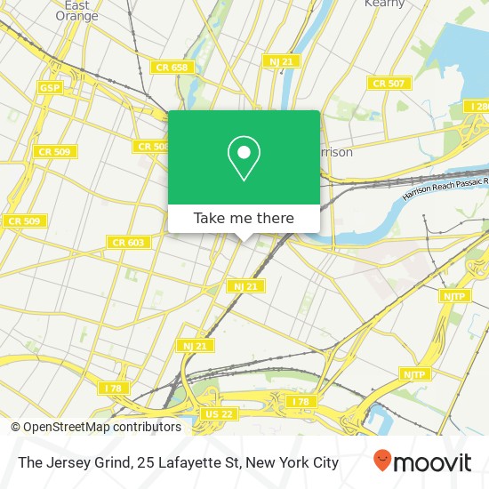 The Jersey Grind, 25 Lafayette St map