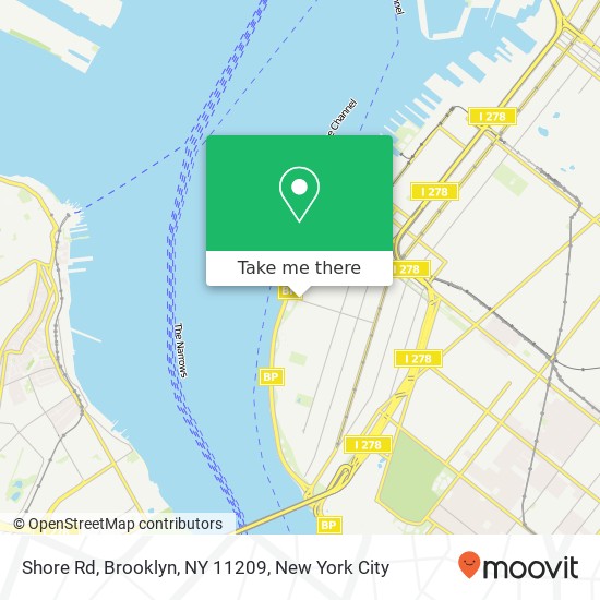 Mapa de Shore Rd, Brooklyn, NY 11209
