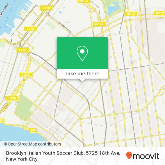 Brooklyn Italian Youth Soccer Club, 5725 18th Ave map