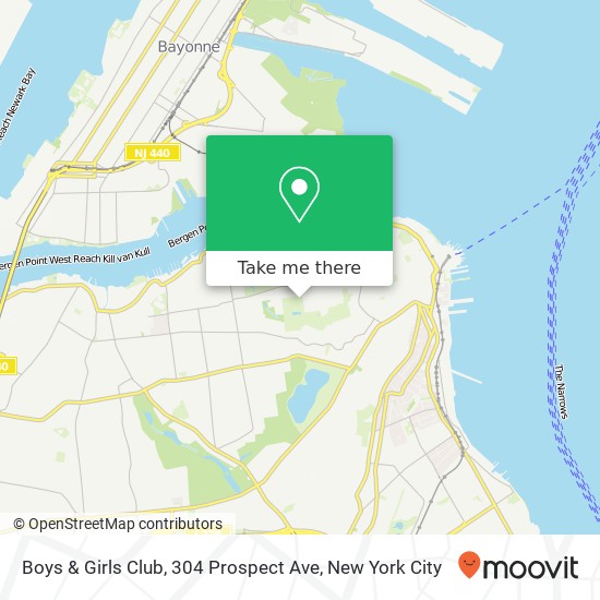 Mapa de Boys & Girls Club, 304 Prospect Ave