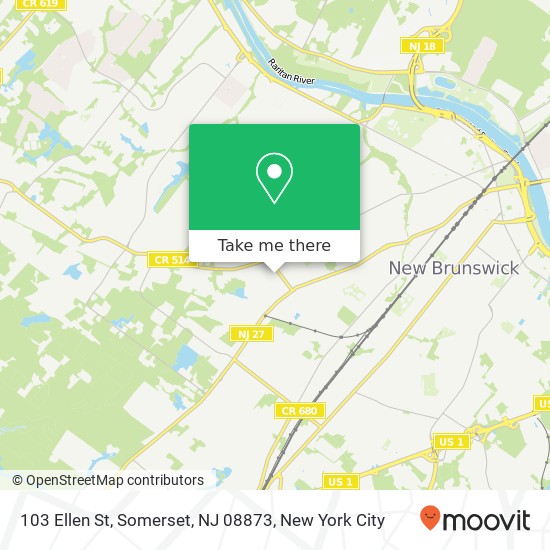 Mapa de 103 Ellen St, Somerset, NJ 08873