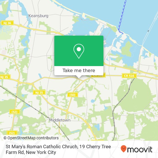 Mapa de St Mary's Roman Catholic Chruch, 19 Cherry Tree Farm Rd