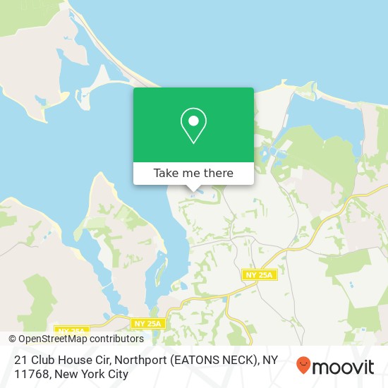 21 Club House Cir, Northport (EATONS NECK), NY 11768 map