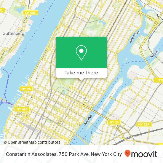 Constantin Associates, 750 Park Ave map