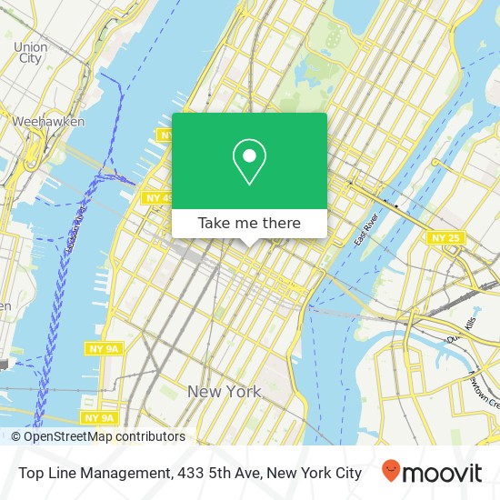 Mapa de Top Line Management, 433 5th Ave