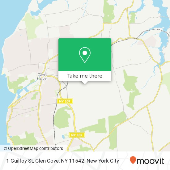 Mapa de 1 Guilfoy St, Glen Cove, NY 11542