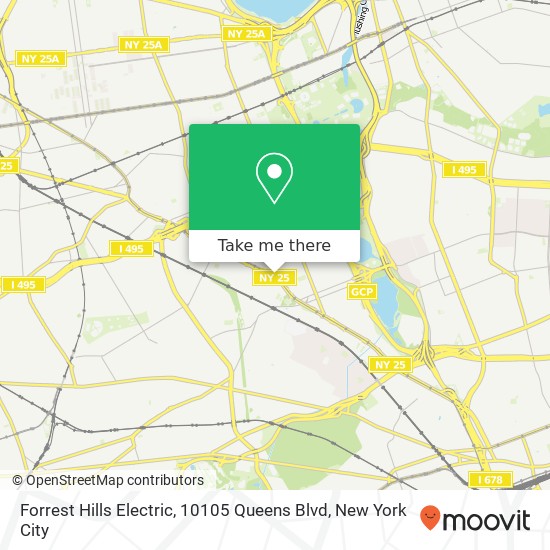 Mapa de Forrest Hills Electric, 10105 Queens Blvd