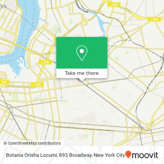 Mapa de Botania Orisha Locumi, 893 Broadway