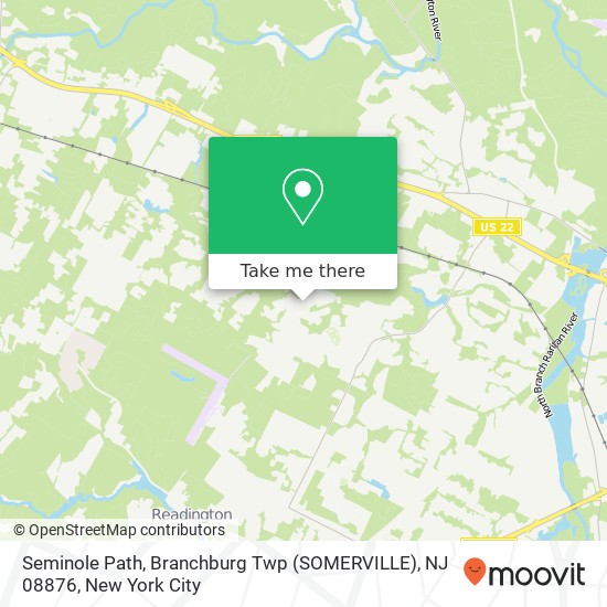 Seminole Path, Branchburg Twp (SOMERVILLE), NJ 08876 map