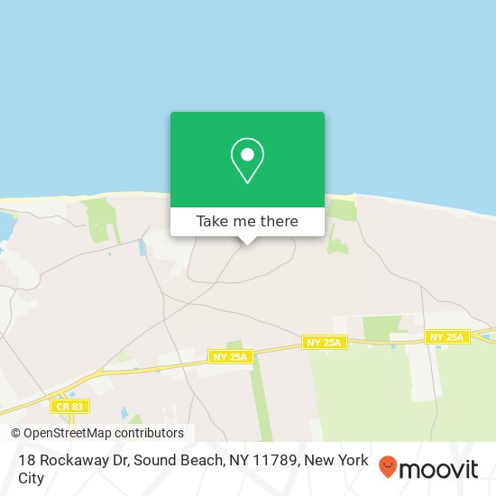 18 Rockaway Dr, Sound Beach, NY 11789 map