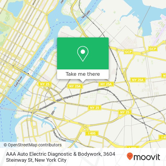 Mapa de AAA Auto Electric Diagnostic & Bodywork, 3604 Steinway St