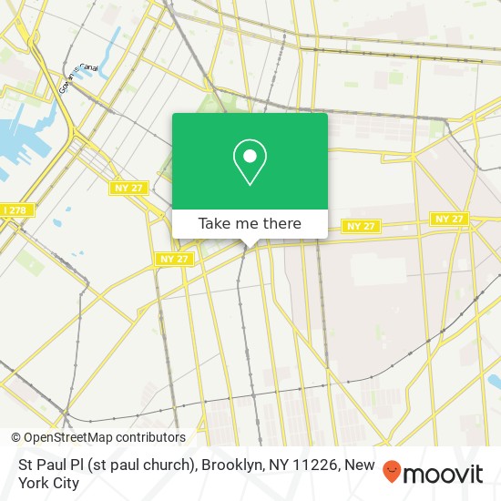 St Paul Pl (st paul church), Brooklyn, NY 11226 map