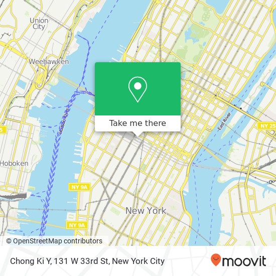 Mapa de Chong Ki Y, 131 W 33rd St