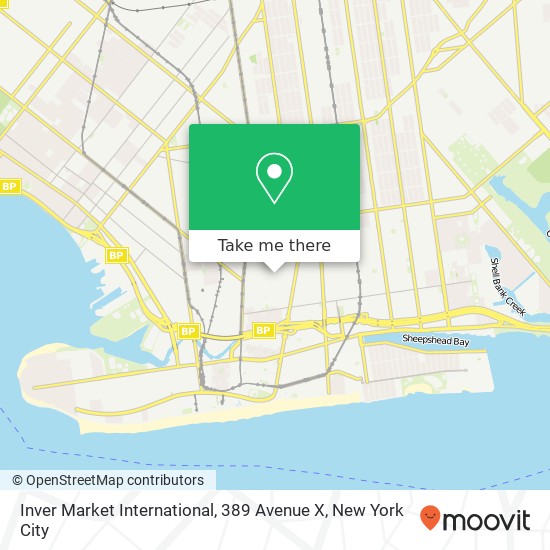 Mapa de Inver Market International, 389 Avenue X