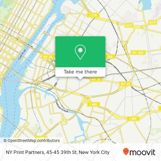 NY Print Partners, 45-45 39th St map