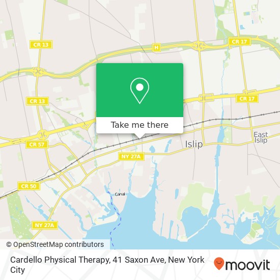 Mapa de Cardello Physical Therapy, 41 Saxon Ave