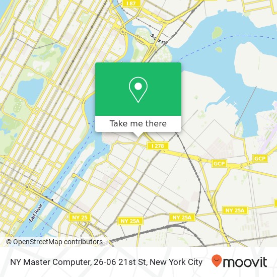 Mapa de NY Master Computer, 26-06 21st St