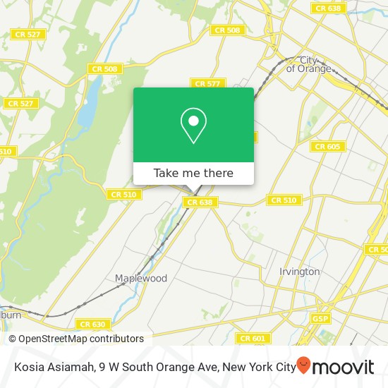 Mapa de Kosia Asiamah, 9 W South Orange Ave