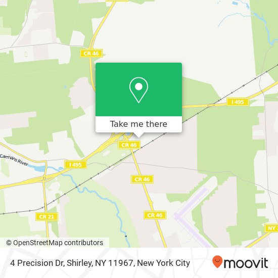 Mapa de 4 Precision Dr, Shirley, NY 11967