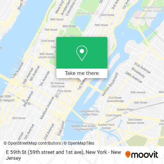 Mapa de E 59th St (59th street and 1st ave)