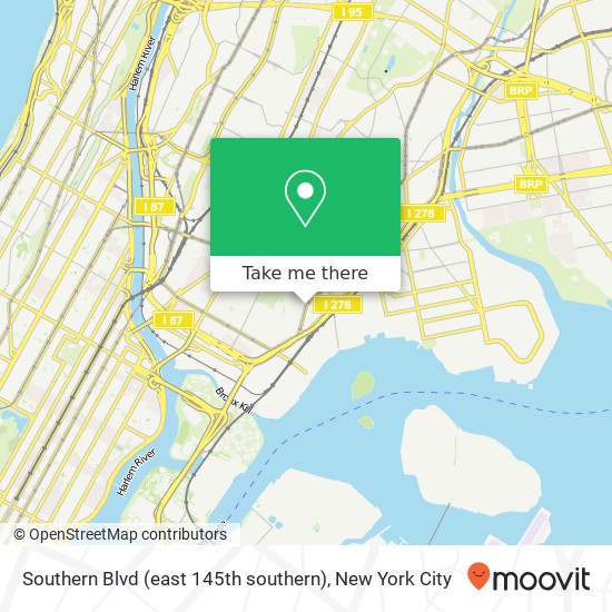 Mapa de Southern Blvd (east 145th southern), Bronx, NY 10455