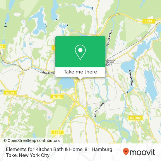 Mapa de Elements for Kitchen Bath & Home, 81 Hamburg Tpke