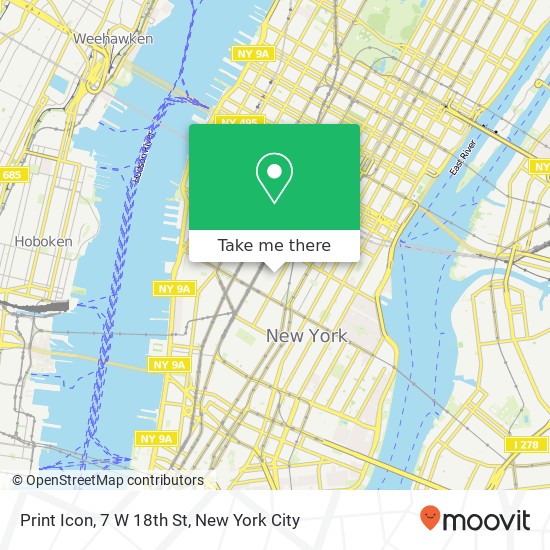 Mapa de Print Icon, 7 W 18th St