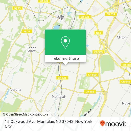 15 Oakwood Ave, Montclair, NJ 07043 map