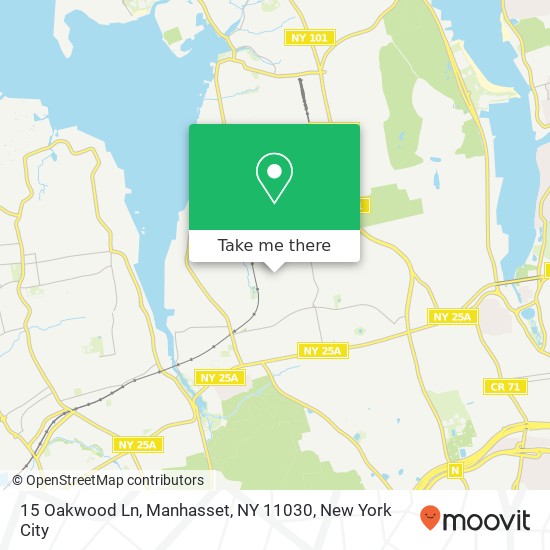 Mapa de 15 Oakwood Ln, Manhasset, NY 11030
