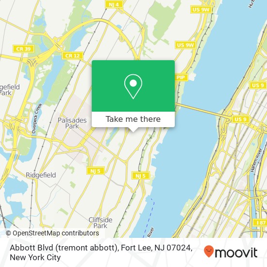 Abbott Blvd (tremont abbott), Fort Lee, NJ 07024 map