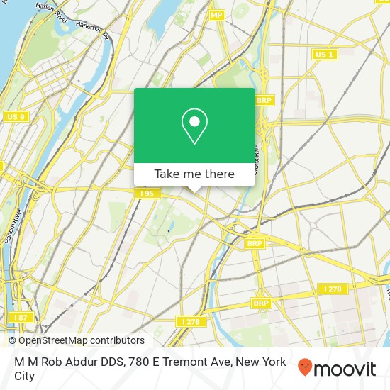 Mapa de M M Rob Abdur DDS, 780 E Tremont Ave