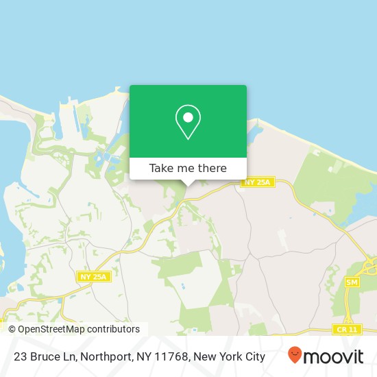 Mapa de 23 Bruce Ln, Northport, NY 11768
