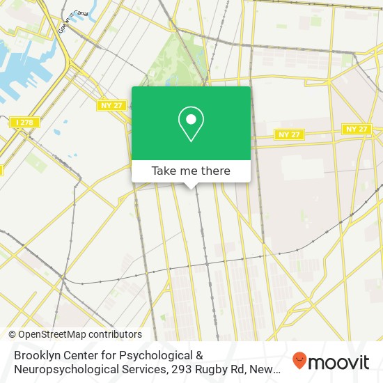 Mapa de Brooklyn Center for Psychological & Neuropsychological Services, 293 Rugby Rd