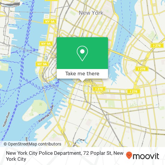 Mapa de New York City Police Department, 72 Poplar St