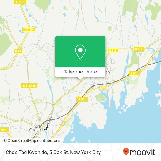 Cho's Tae Kwon do, 5 Oak St map