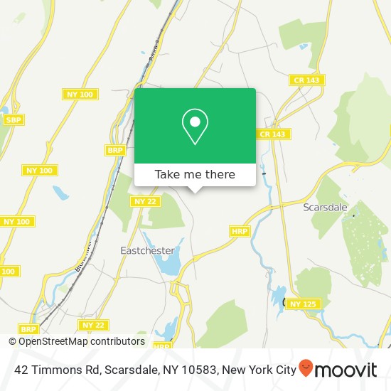 Mapa de 42 Timmons Rd, Scarsdale, NY 10583