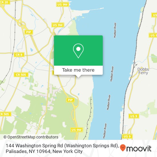 Mapa de 144 Washington Spring Rd (Washington Springs Rd), Palisades, NY 10964