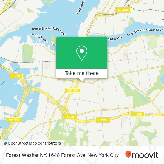 Forest Washer NY, 1648 Forest Ave map