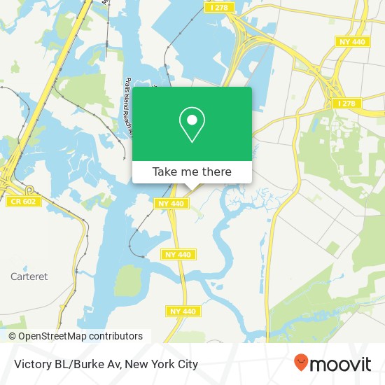 Victory BL/Burke Av map