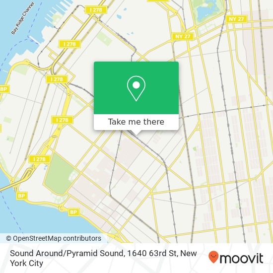 Sound Around / Pyramid Sound, 1640 63rd St map