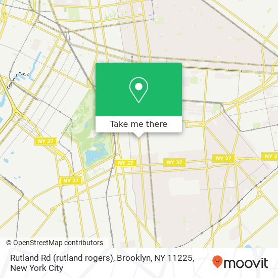 Mapa de Rutland Rd (rutland rogers), Brooklyn, NY 11225