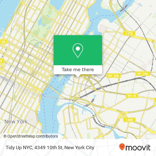 Mapa de Tidy Up NYC, 4349 10th St