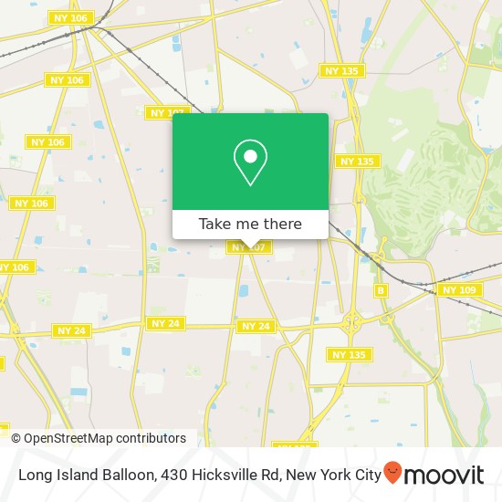 Mapa de Long Island Balloon, 430 Hicksville Rd